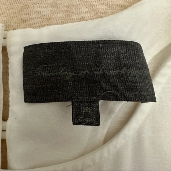 Anthropologie Women’s Sunday in Brooklyn White Sleeveless Tunic Blouse Size M - Picture 5 of 12